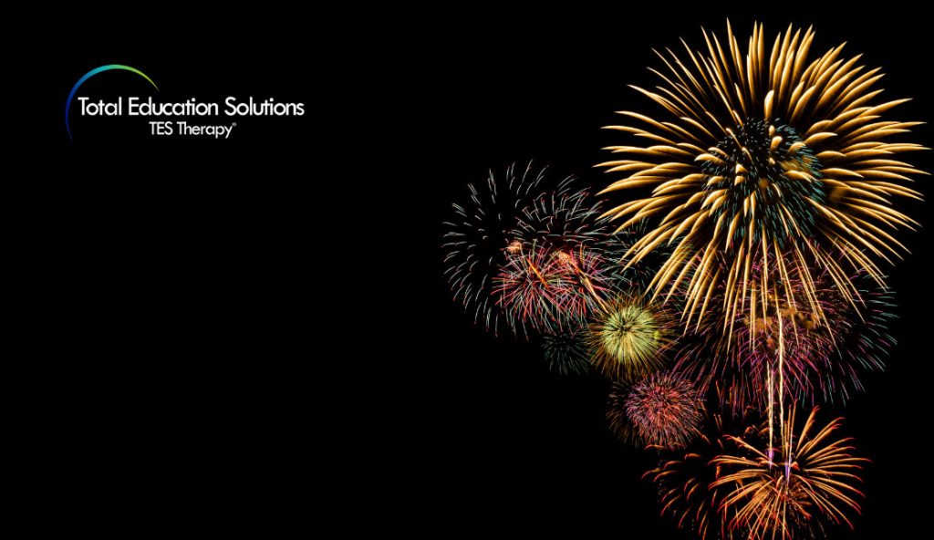 Autism, PTSD, and fireworks blog banner image. Fireworks in the sky